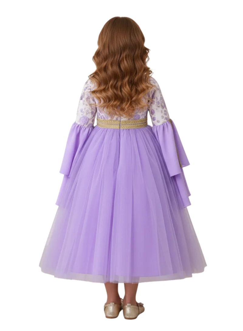 D'Daniela D' Daniela - Purple Blossom Jalabiya Dress - Purple