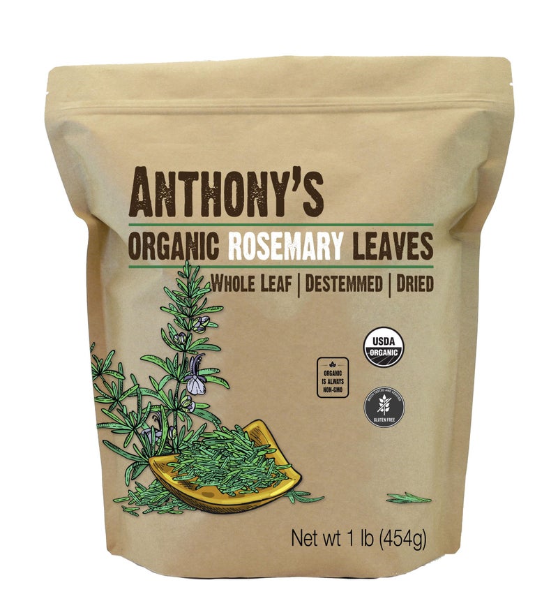 Anthony's Organic Dried Rosemary Leaves, 1 lb, Whole Leaf, Destemmed, Non GMO, Non Irradiated, Gluten Free - Image 5