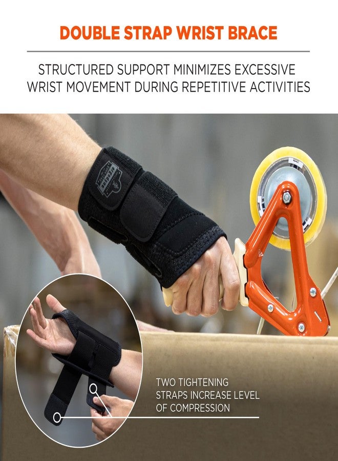Ergodyne ProFlex 4015 Wrist Brace, Splint Open Stay for Structured Wrist Support, Adjustable Double Strap - Image 2