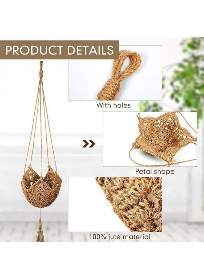 سجن سفما 2 حزمة اليوت الكريشي طويل معلق النبات ل3 بوصة إلى 12 بوصة الأواني ، ماكرام حبل حامل النبات مع S على شكل خطايات للديكور المنزلي - Image 5