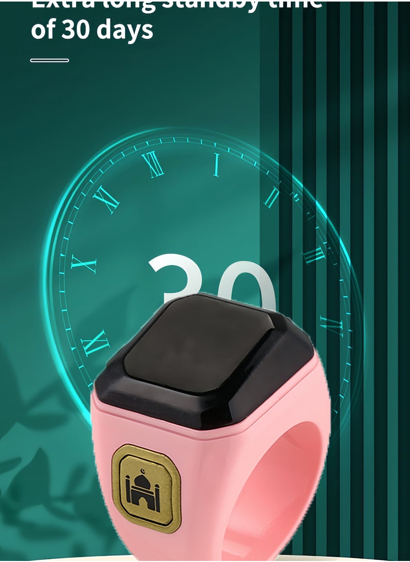 Smart Ring BSTWSH with Vibrating Reminder, Tasbeeh Counter, Bluetooth Connectivity for Dedicated BSTWSH App and 5 Daily Prayer Reminders