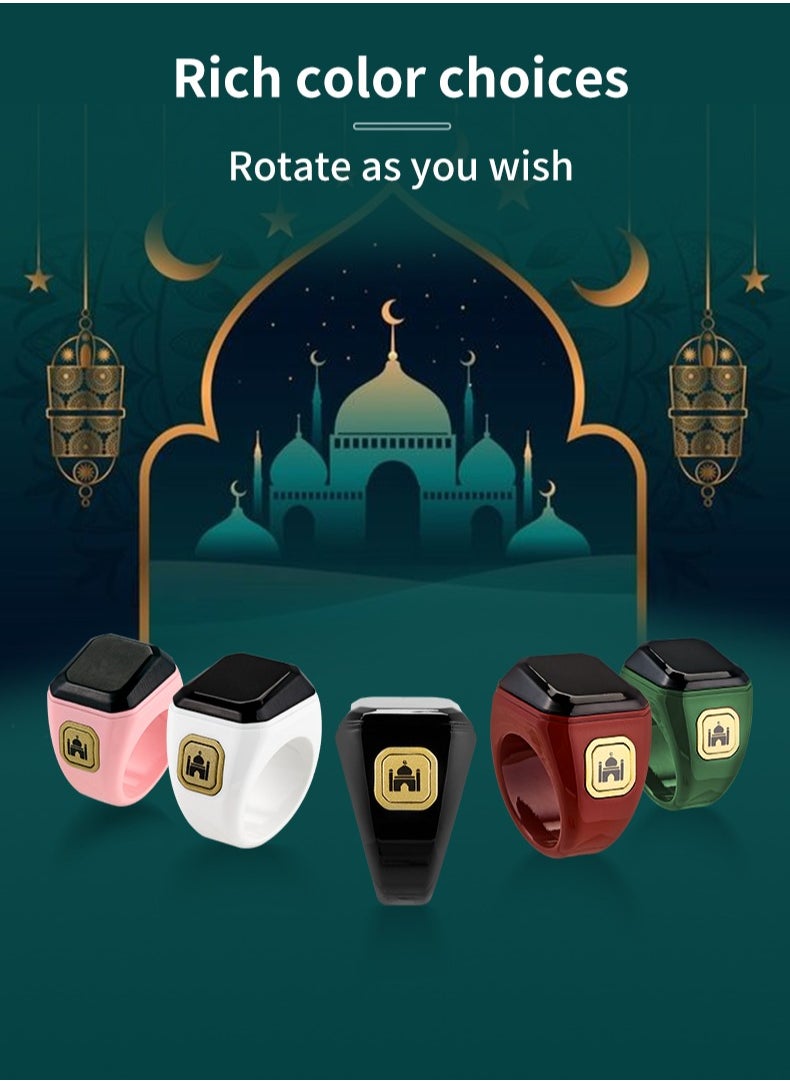 Smart Ring BSTWSH with Vibrating Reminder, Tasbeeh Counter, Bluetooth Connectivity for Dedicated BSTWSH App and 5 Daily Prayer Reminders