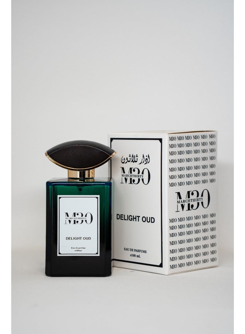 March Thirty M30 Delight Oud Eau de Parfum 100ml – Warm Spicy, Amber, Patchouli, Chocolate, Musky Luxury Perfume - Image 1