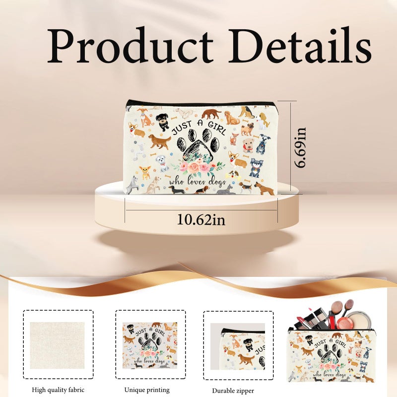 DHQH Cute Gifts for Dog Lover, Dog mom Gift Reusable Grocery Beach Shopping Bag for Women, Birthday Gift for Mom Daughter Friends Sisters Who Loves Dogs - Image 4