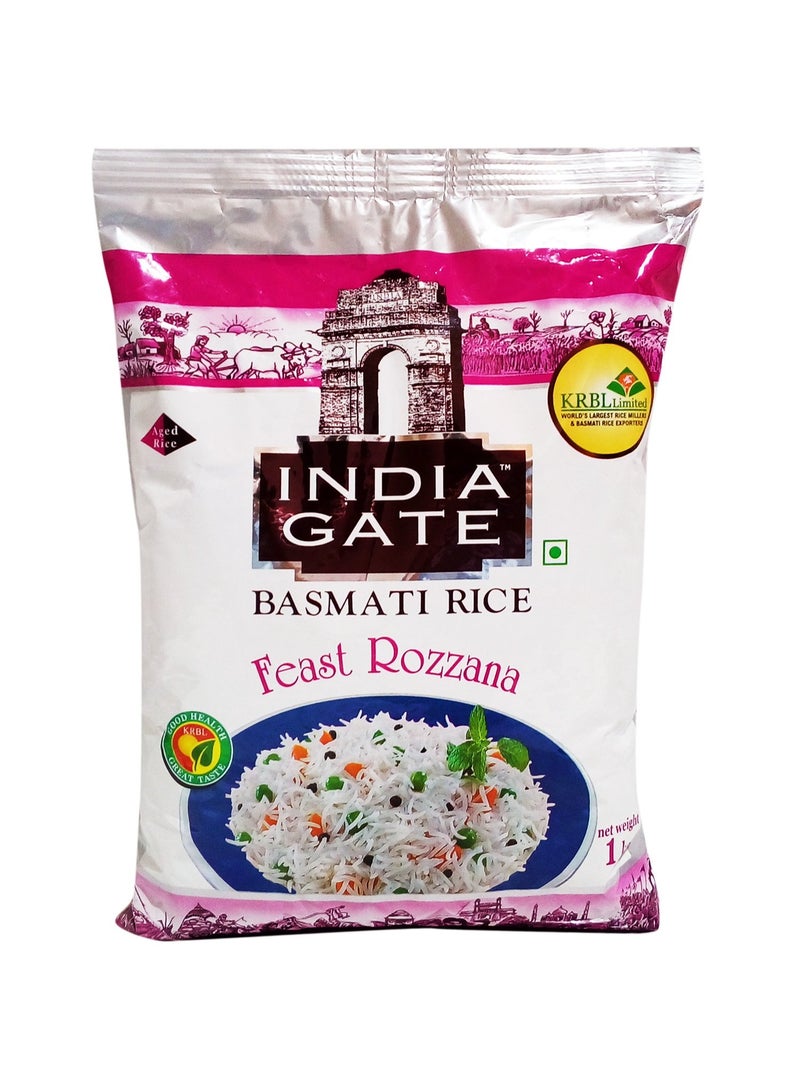 India Gate Basmati Rice - Feast Rossana, 1kg Pack - Image 1