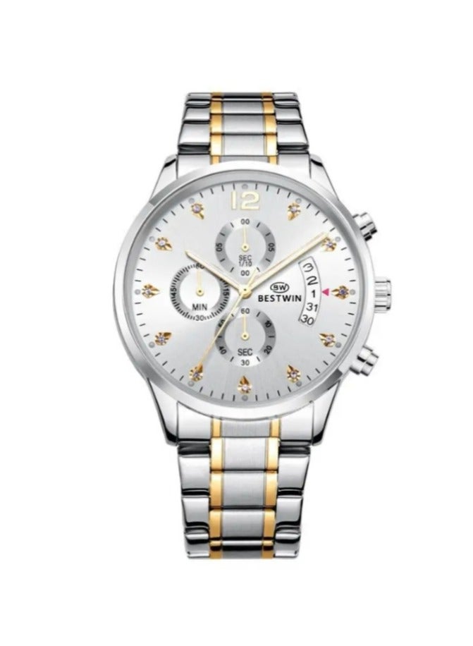 Bestwin New Best Quality BESTWIN Quartz Men Date Calendar Business Waterproof Chronograph Wristwatch Custom Design Man Wrist Watch - Image 1