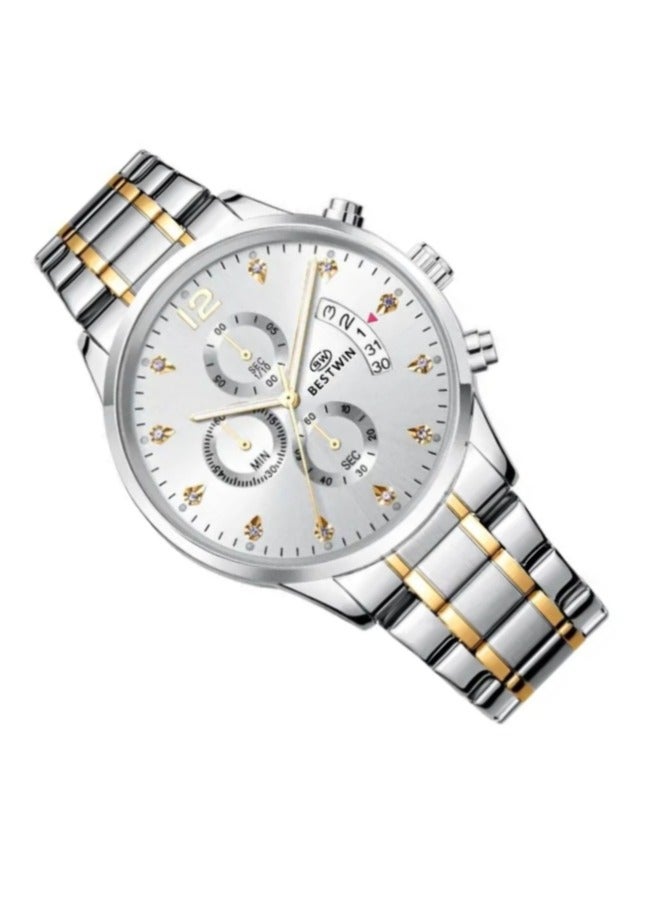 Bestwin New Best Quality BESTWIN Quartz Men Date Calendar Business Waterproof Chronograph Wristwatch Custom Design Man Wrist Watch - Image 2