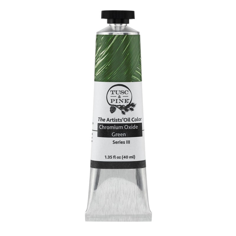 Tusc & Pine Tusc Pine Artist Oil Paint Chromium Oxide Green 40 ml NonYellowing Rich Creamy Consistency Maximum Pigment Load Small Batch Milled Oil Paints Made in the USA for Professional Artists - Image 2