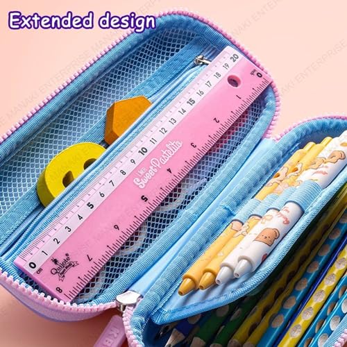 Rahasya Enterprise Pencil Case, Cute Cartoon Pencil Pouch 3D Embossed Design Novelty Pencil for Case Gift for Students Kids (Pudding Bear Small) - Image 5