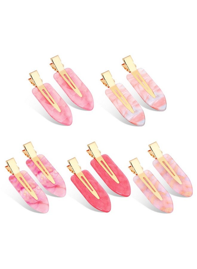 كيسا بلان مشابك شعر من كيسابلان، 10 قطع، وردية اللون، بدون ثني، لتصفيف الشعر، مشابك مسطحة من الراتنج الأكريليكي على شكل منقار البط، مشبك شعر بدون درزات، مكياج، إكسسوارات تصفيف الشعر للنساء والفتيات - Image 1