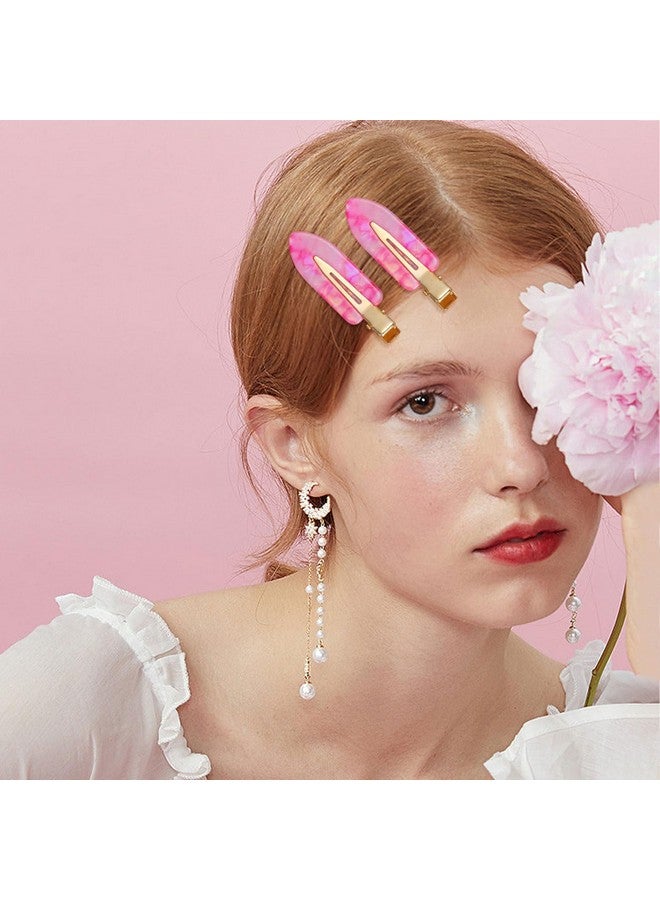 كيسا بلان مشابك شعر من كيسابلان، 10 قطع، وردية اللون، بدون ثني، لتصفيف الشعر، مشابك مسطحة من الراتنج الأكريليكي على شكل منقار البط، مشبك شعر بدون درزات، مكياج، إكسسوارات تصفيف الشعر للنساء والفتيات - Image 2