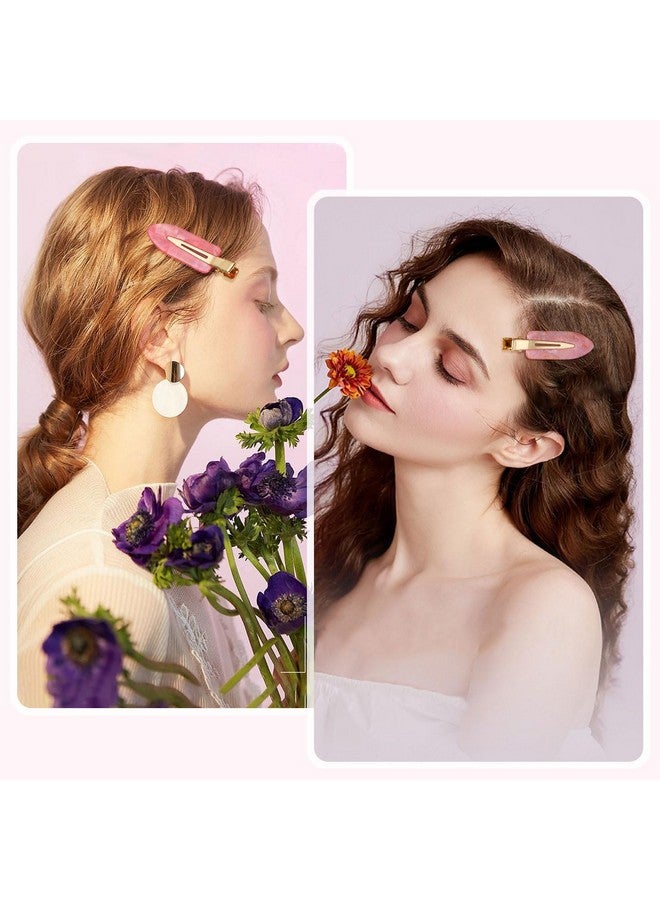 كيسا بلان مشابك شعر من كيسابلان، 10 قطع، وردية اللون، بدون ثني، لتصفيف الشعر، مشابك مسطحة من الراتنج الأكريليكي على شكل منقار البط، مشبك شعر بدون درزات، مكياج، إكسسوارات تصفيف الشعر للنساء والفتيات - Image 4