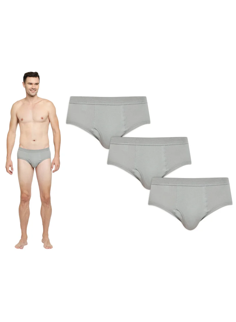 BYC MEN'S COTTON BRIEF (PACK OF 3) - DARK GREY