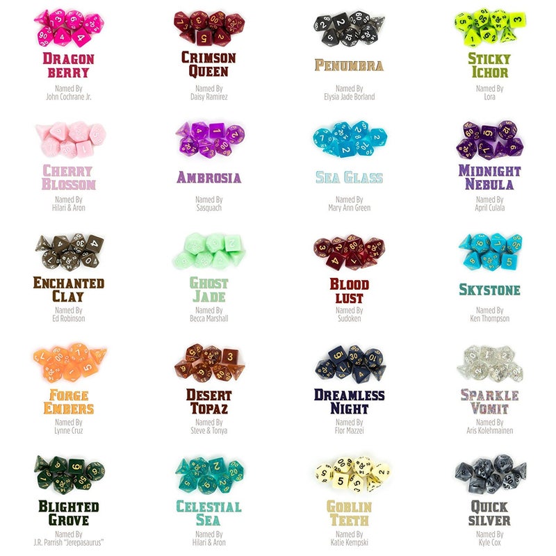 Wiz Dice Series II - DND Dice Set (105 Dice, 15 Sets of 7 Unique Colors) - Perfect DND Gifts - Role Playing Dice DND Accessories for TTRPG MTG Dice Games -D&D Dice Game Sets in Unique Finishes - Image 5