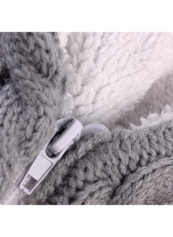 Newborn Baby Swaddle Blanket, Thick Baby Kids Toddler Knit Soft Warm Fleece Blanket Swaddle Sleeping Bag Sleep Sack Stroller Unisex Wrap for 0-12 Month Baby Boys Girls, Grey - pzsku/Z40B88952BBC558B441F3Z/45/_/1694598731/4421b29f-94c5-40ee-99ea-0143c2d13bad