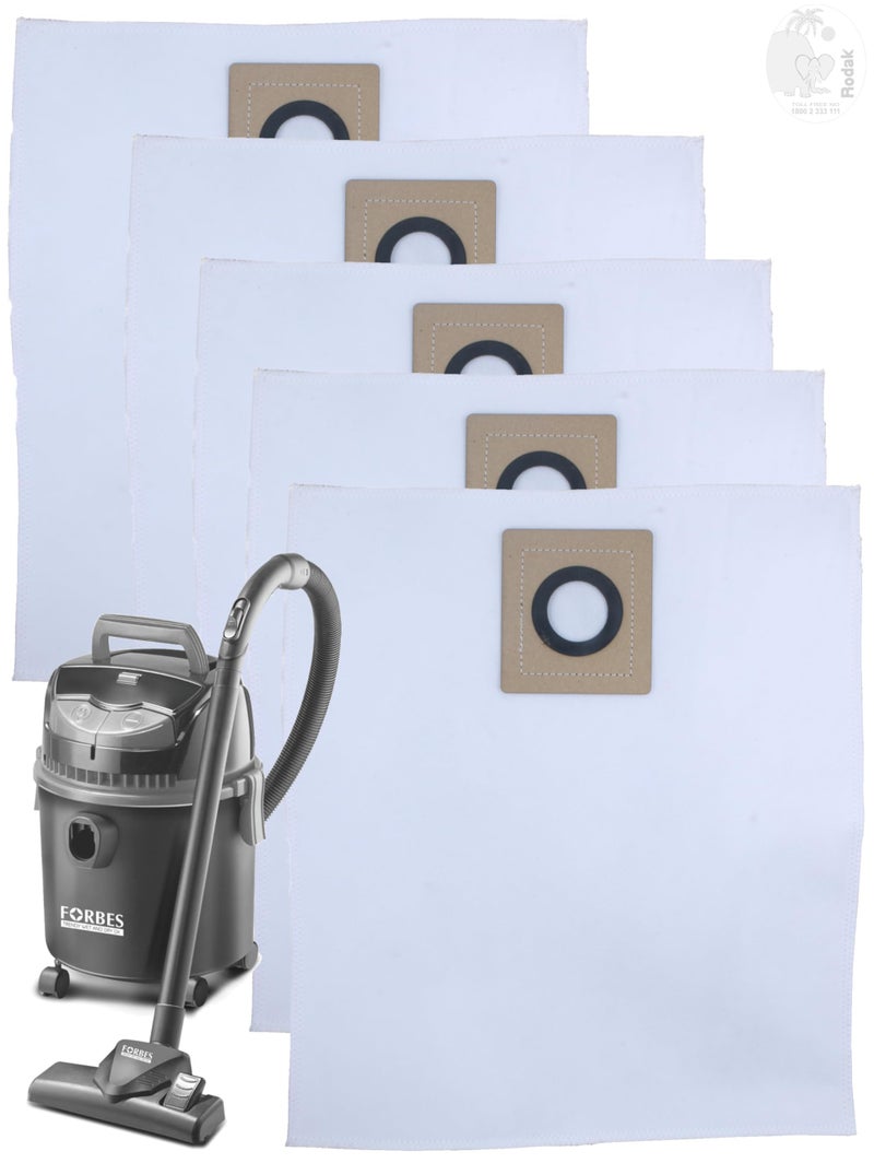 RODAK Set of 5 Dust Bags Compatible with Euroclean DX 1150, Tear Resistant, 3-Ply Dust Bags Provides an Advanced Filtration on Micro-Level Compared to 2 Ply Paper Filters - Image 1