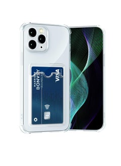Generic Compatible with iPhone 11 Pro case with Card Holder, Clear Card Slot case, Ultra-Thin, Soft, Shockproof, Credit Card Protective Cover  - Image 1