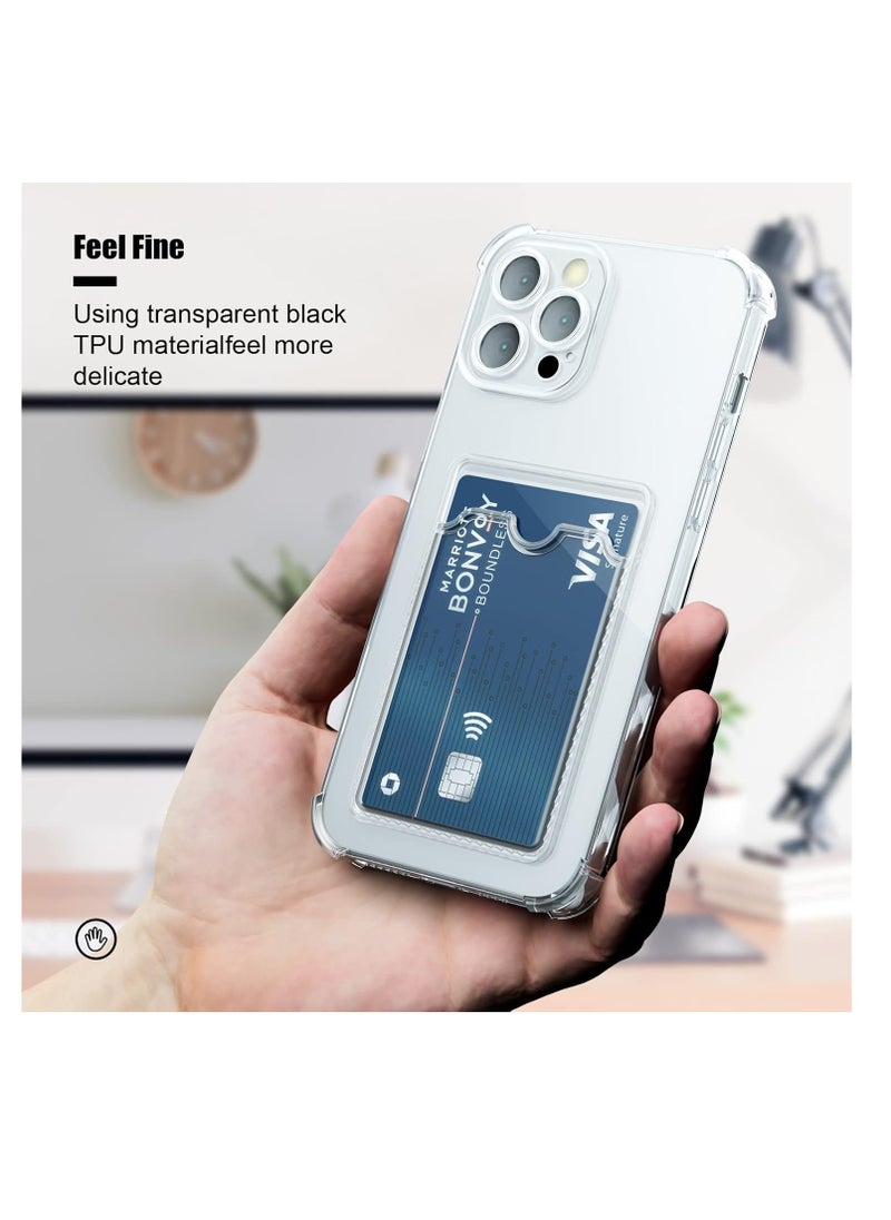 Generic Compatible with iPhone 11 Pro case with Card Holder, Clear Card Slot case, Ultra-Thin, Soft, Shockproof, Credit Card Protective Cover  - Image 3