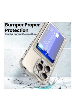 Generic Compatible with iPhone 11 Pro case with Card Holder, Clear Card Slot case, Ultra-Thin, Soft, Shockproof, Credit Card Protective Cover  - Image 2