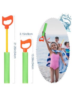 MoKo Water Pistol For Adults & Kids 6 Pack Water Blaster Foam Shooter Set Cannon Pool Accessories With 35Ft Shooting Range Length For Summer Outdoor Beach Game Blue+Yellow+Red+Green  - Image 5