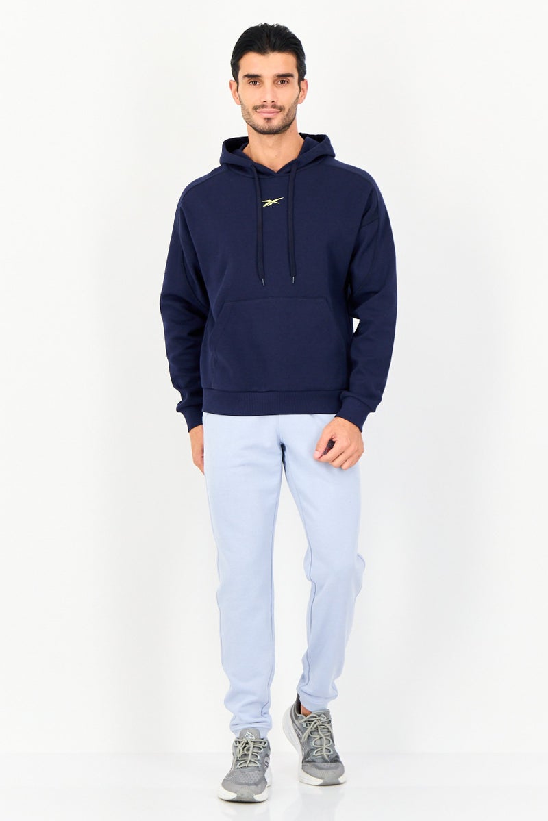 Reebok Men Sportswear Fit Long Sleeve Outdoor Hooded Sweatshirt, Navy - Image 4