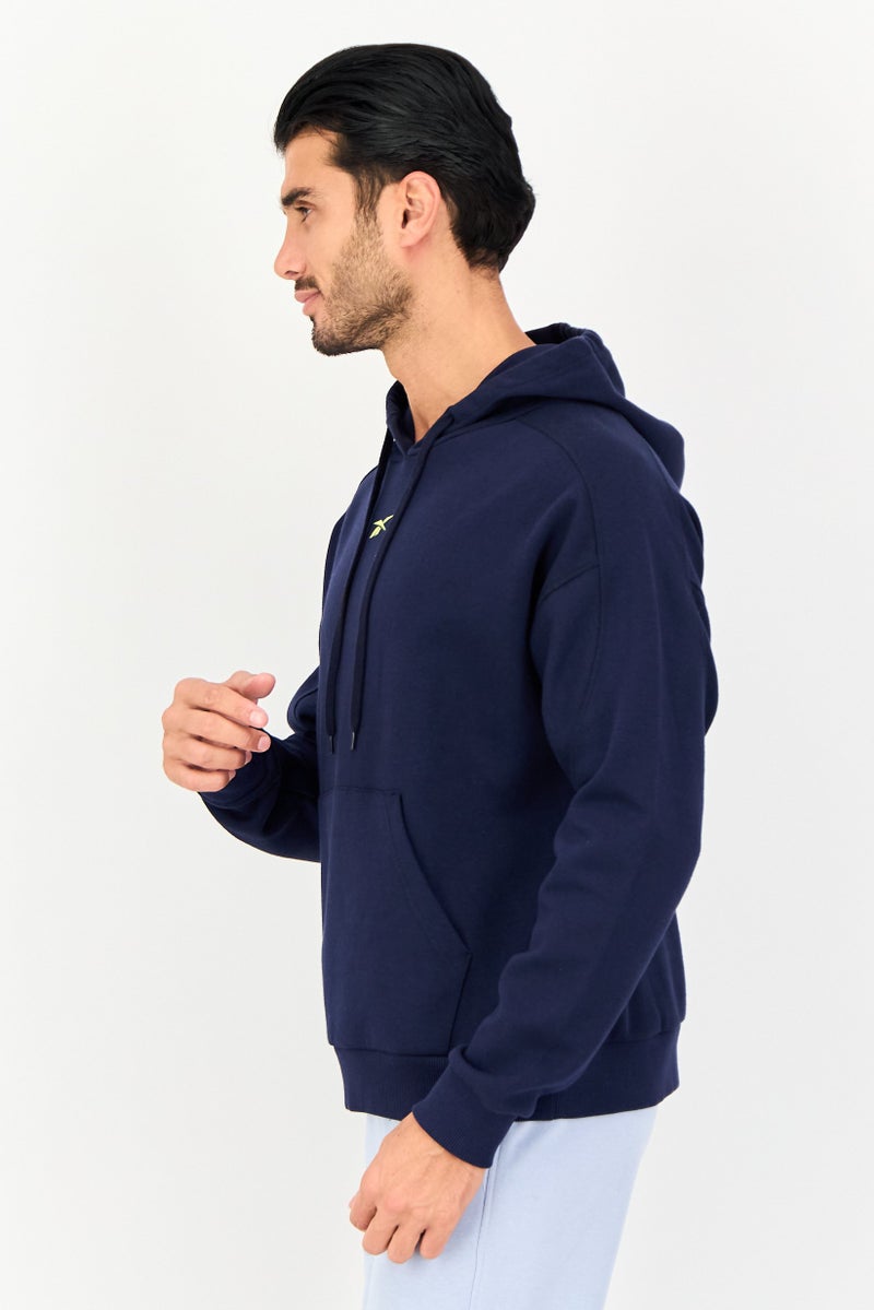 Reebok Men Sportswear Fit Long Sleeve Outdoor Hooded Sweatshirt, Navy - Image 2