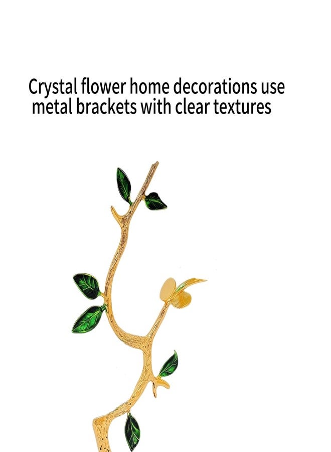 WF Crystal Vases for Flowers Ornaments Collectible Figurines Lotus Flowers Modern Art Home Decor Crystal Home Decor Living Room Holiday Birthday Present Women Men Ornament Desk Decoration (Blue) - Image 5