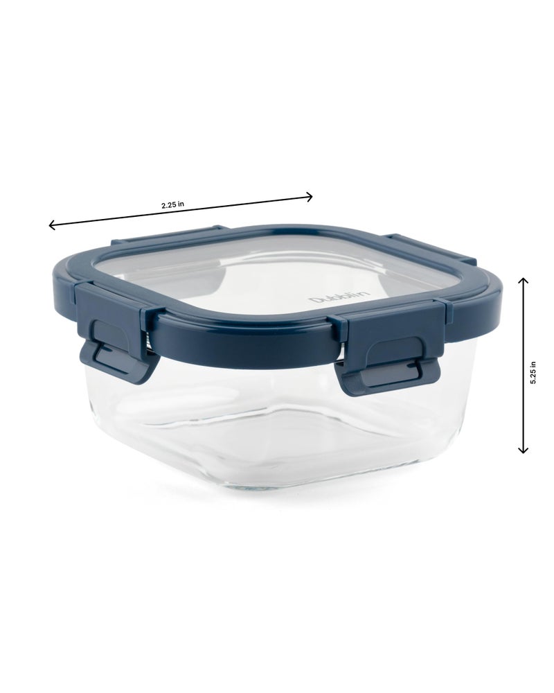 DUBBLIN Keep In Glass Borosilicate Glass Container 1100ml - Square, Clear | Oven, Freezer & Microwave Safe Storage Solution (1 Piece) - Image 5