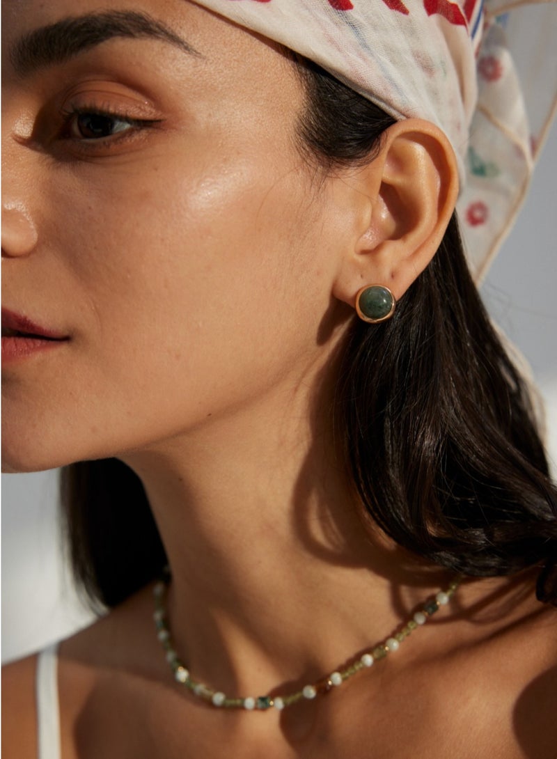 Moss Agate Sterling Silver Earrings | Vintage Elegant Dangle Earrings | Exquisite Statement Piece | Natural Stone Earrings - Image 3