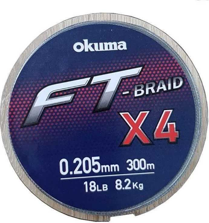 Okuma Ft-*4 Braided Line 300 mt Gray Braided Thread 0,280MM