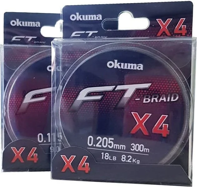 Okuma Ft-*4 Braided Line 300 mt Gray Braided Thread 0,280MM