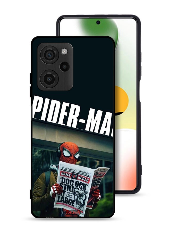 Tolwak Xiaomi Poco X5 Pro Protective Case Cover Spiderman Reading Newspaper - Image 1