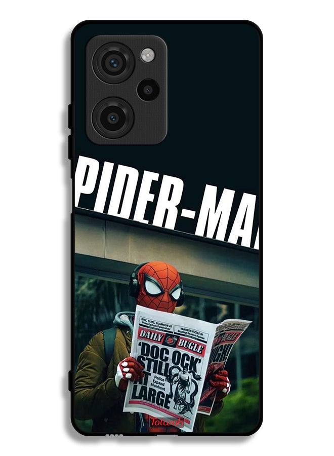 Tolwak Xiaomi Poco X5 Pro Protective Case Cover Spiderman Reading Newspaper - Image 2