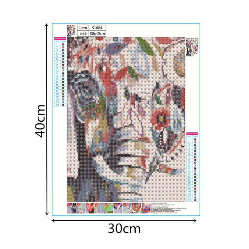 DIY 5D Diamond Painting Colorful Elephant Full Drill Crystal Rhinestone Embroidery Paintings Arts Craft for Home Wall Decor - Image 5