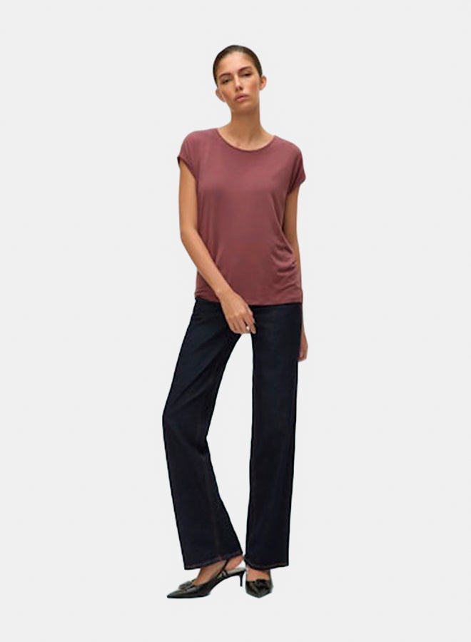 VERO MODA VERO MODA Womens Ava Plain Shortsleeve Top Juniors  - Image 1