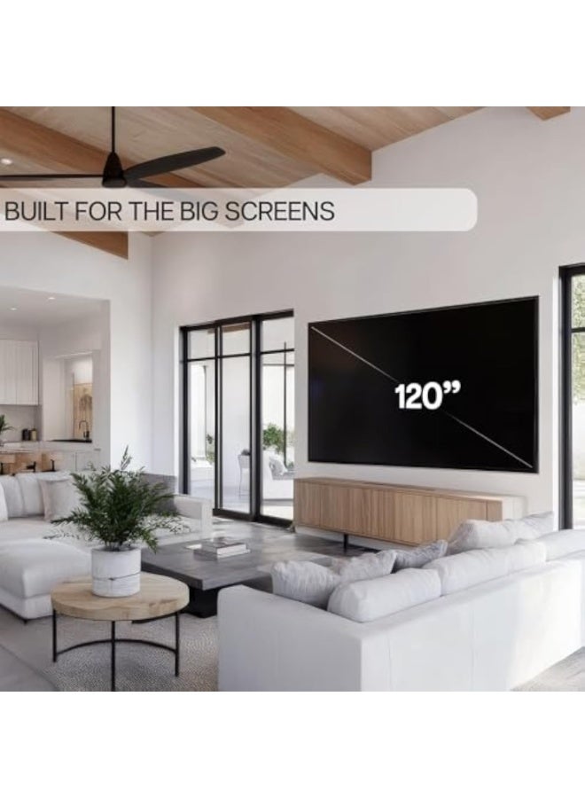 ACPLAY Heavy Duty Adjustable TV Wall Mount for Extra Large TVs up to 120", Max 200kg Load, Tilt Function, Universal VESA 900x600, Compatible with Flat and Curved Screens - Image 2