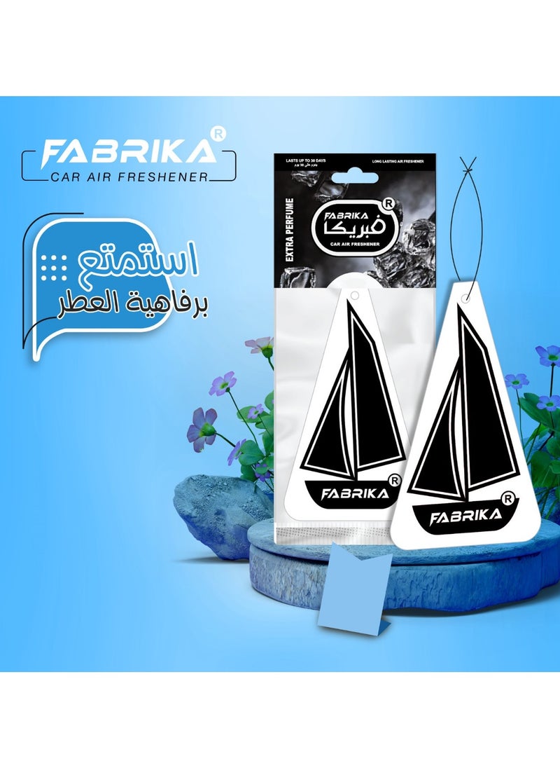 Fabrika Paper Air Freshener (diffuser)for Cars Boat Shape with Black Ice Scent  - Image 2