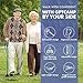 GPTCAMP G1 Walking Stick Walking Cane for Women Men with Wrist Strap Lightweight Sturdy Offset EVA Handle Large Quad Base Self Standing for Seniors and People with Injuries Recovery - Image 4