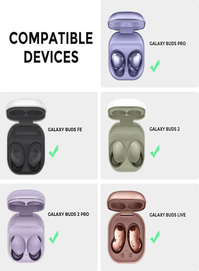 Ahastyle Samsung Galaxy Buds FE (2023) Case, Shock-Proof Rugged Protective Cover, Supports Wireless Charging (Black) - Image 2