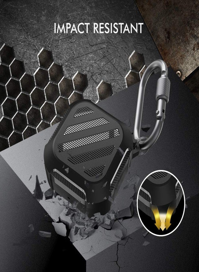 Ahastyle Samsung Galaxy Buds FE (2023) Case, Shock-Proof Rugged Protective Cover, Supports Wireless Charging (Black) - Image 4