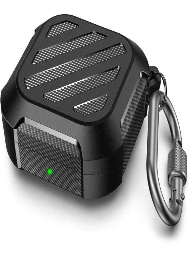 Ahastyle Samsung Galaxy Buds FE (2023) Case, Shock-Proof Rugged Protective Cover, Supports Wireless Charging (Black) - Image 1
