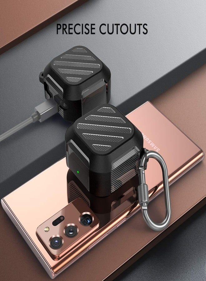 Ahastyle Samsung Galaxy Buds FE (2023) Case, Shock-Proof Rugged Protective Cover, Supports Wireless Charging (Black) - Image 3