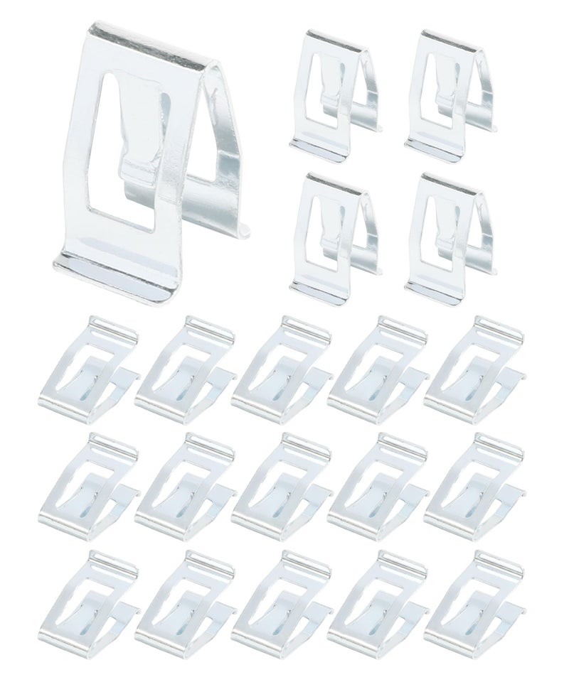 RACOONA 20PCS Car ClipsMetal Retainer ClipsCar Dash Dashboard Console Trim Metal RetainerCar Accessories Car Front Console Dash Dashboard TrimMetal Dash Retainer Clips ReplacementSilver