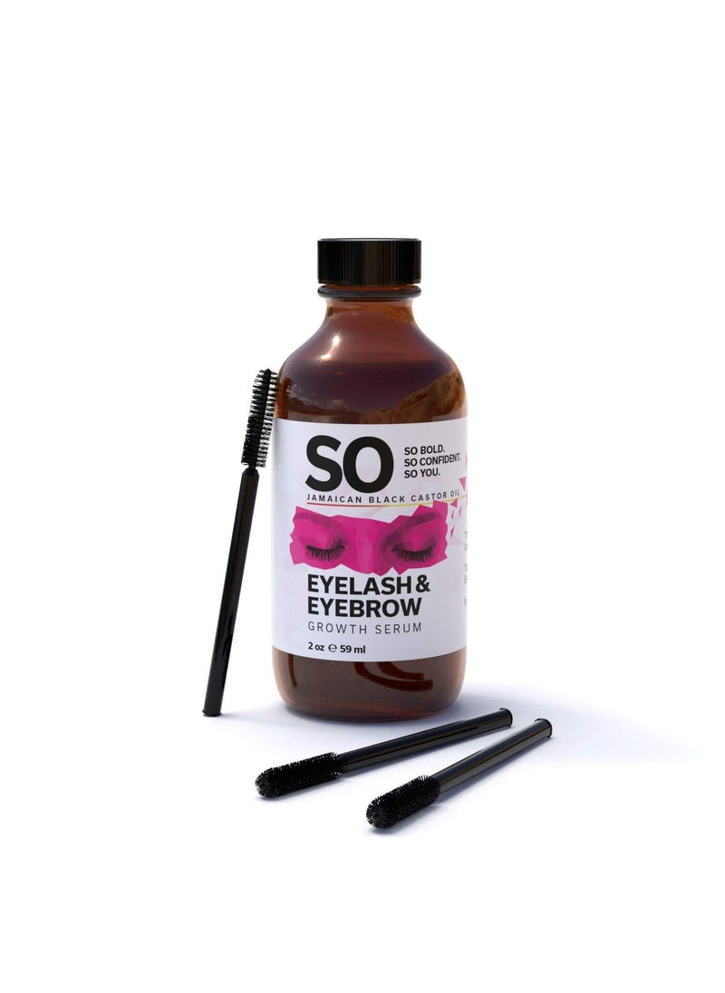 SO Jamaican Black Castor Oil - SO Jamaican Black Castor Oil Eyelash  Eyebrow Growth Boost WhitePink 2 Fl Oz - Image 1