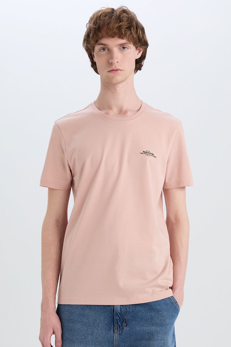DeFacto Man Slim Fit Crew Neck Printed T Shirt - Image 1