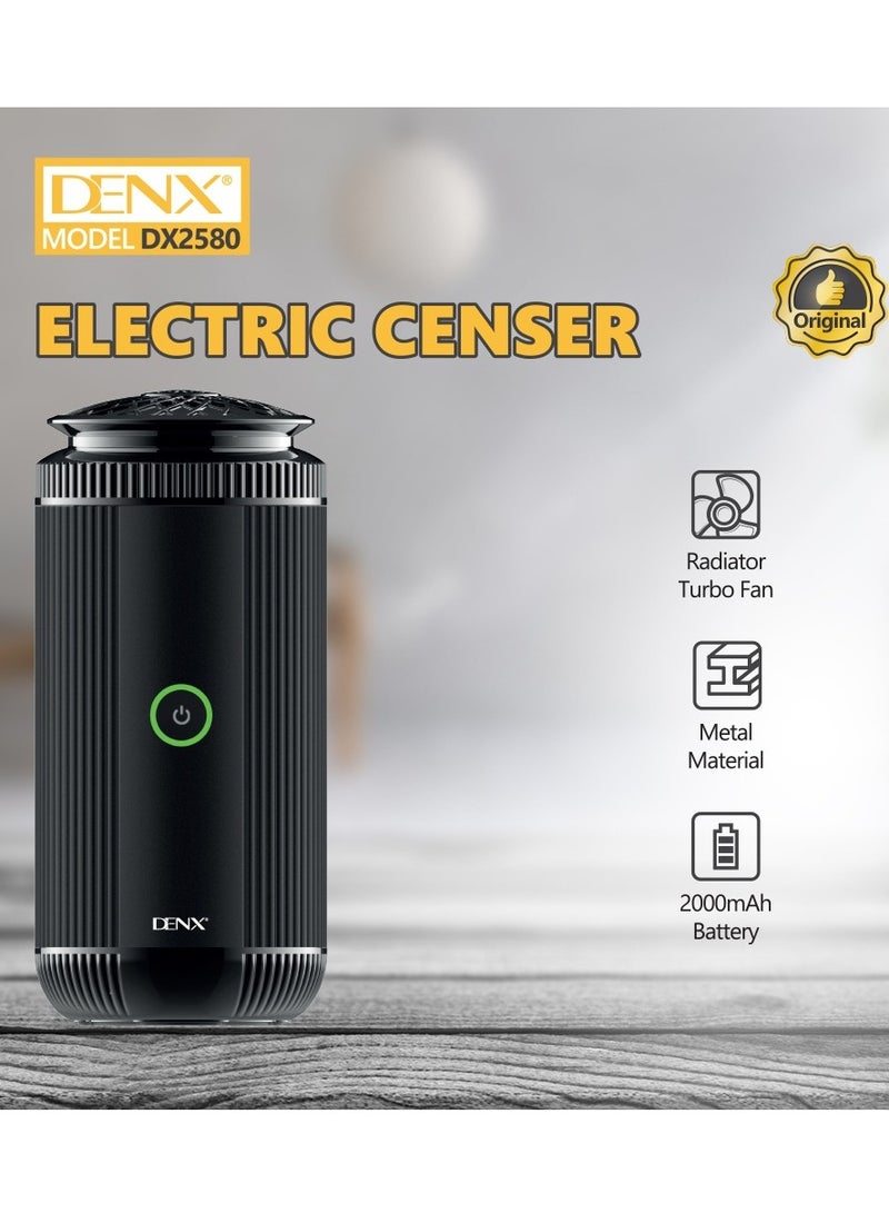 دينكس مبخرة كهربائية قابلة لإعادة الشحن بمنفذ TYPE-C ، مبخرة مزودة بمروحة دفع تيربو لضمان توزيع البخور بشكل جيد وأسرع - Image 3