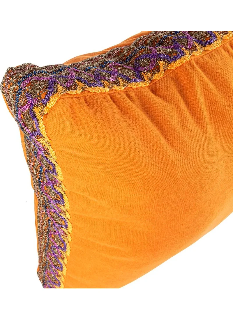 Mikasa Moor Alexa Orange Bordered 50X50 Pillow Cushion