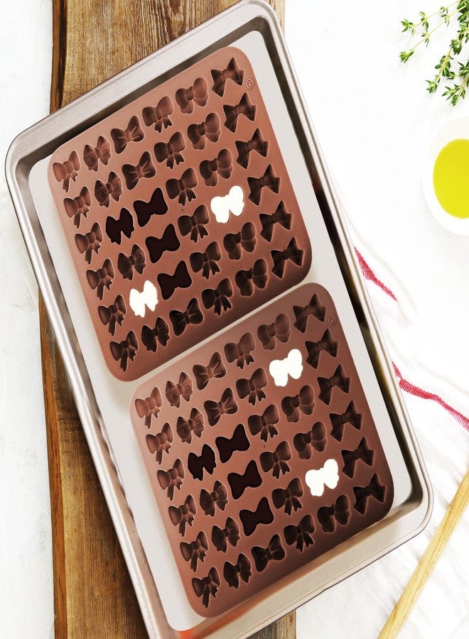 Fuehbur Mini Bow Candy Floral Silicone Molds 2PCS, Chocolate Moulds with Butterfly-Bow in 6 Different Shape Jello Design, 36 Cavity Ice Mold Pudding Molds for Cake Desserts Making, Cupcake Toppers - Image 5