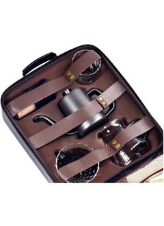 Alissa 9 Piece Portable Coffee Maker Set with Carry Case Includes Drip Kettle Manual Grinder Coffee Scale Filter Papers Share Pot and Double Wall Mug Perfect for Home Office and Travel  - Image 3