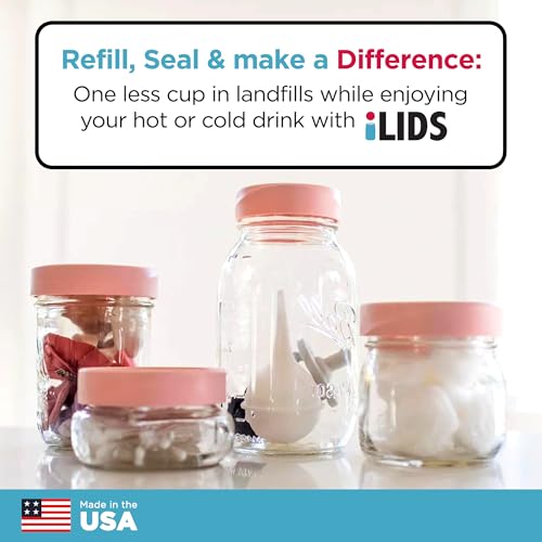 iLIDS Mason Jar Storage Lid, Wide Mouth, Yellow, Pack of 2 - Image 4